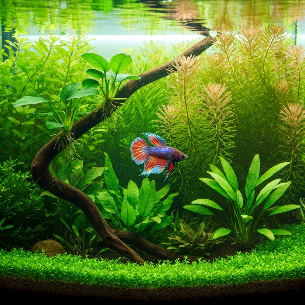 Beautiful planted betta aquarium